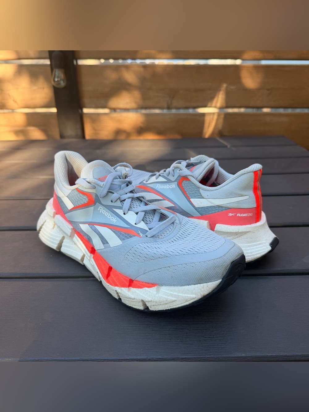 Reebok FloatZig Running Shoes Gray Coral Women’s Size 9.5 Athletic Trainer